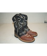 El Gran Vaquero Botas y Botines Mexico Toddler Square Toe Leather Cowboy... - $67.39 CAD