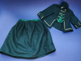 American Girl Doll Felicity Riding Habit Outfit Green Jacket and Skirt - $37.16
