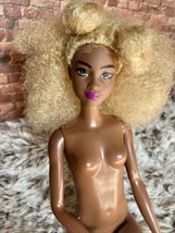 Nude Barbie Blonde Afro Fashionista *Tall* Aa Fashion Doll For Ooak Repaint - £12.56 GBP