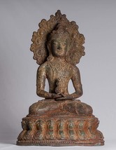 Antique Indonesian Style Bronze Javanese Amitabha Buddha Statue - 43cm/17&quot; - £1,742.49 GBP