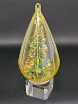 Jewelbrite Christmas Ornament Gold Teardrop Bottle Brush Tree Diorama - $28.38