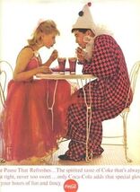 1963 Coca Cola Harlequin Clown Magazine Ad  - $9.90