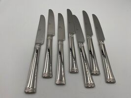 Set of 7 Mikasa Stainless Steel ROPE Dinner Knives - $28.79