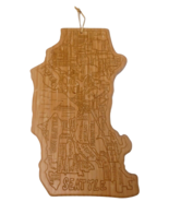 Totally Bamboo Cutting Serving Board Map of Seattle Washington1 100% Bamboo - £10.31 GBP