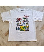 Vintage 90s CUBA Colorful Graphic T-Shirt XL Travel Souvenir Caribbean S... - $29.50