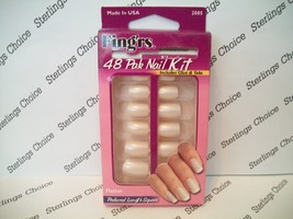Fing&#39;rs French Manicure Nail Kit #2085 Flatter Perfect Length Square - $221.37 MXN