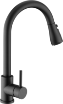 Sink Faucet, Black Kitchen Faucet with Pull down Sprayer  Commercial St - £85.42 GBP