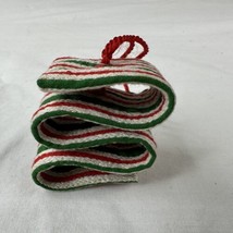 Vintage Christmas Ornament Ribbon Candy Red Green White Hallmark 1985 Fa... - $15.83