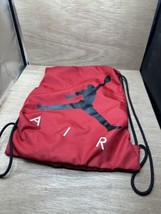 Nike Air Jordan Jumpman Drawstring Gym Bag Black Red &amp; Black White - $9.90