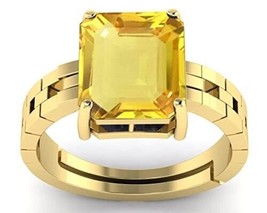 CERTIFIED 10.00 Ratti / 9.40 carat A+ Quality Natural Yellow Sapphire Pukhraj Ge - £20.95 GBP