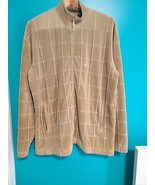 Vintage Enyce XXL Velour Racing Warm Up Jacket Tan Cotton/Poly Made In H... - $34.99