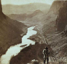 Photo of A Native American watching the  completed transcontinental railroad - £9.89 GBP