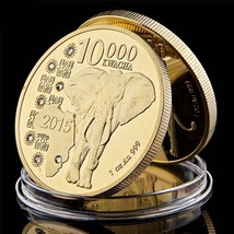 Animal Commemorative Coin Collection African Elephant Collectible Coin - $9.90