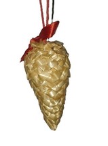 Straw Ornament Scandinavian Pinecone Vintage Handmade 3.5” - £6.18 GBP