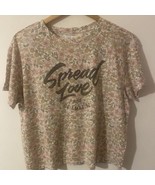 NWT C&amp;C California Women’s Floral Shirt &quot;Spread Love And Be Amazing&quot; - £14.06 GBP
