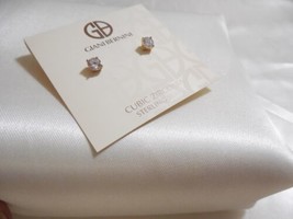 Giani Bernini 18k Gold /SS Plated Cubic Zirconia Stud Earrings R928 - $33.59