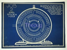 1928 Blueprint Series Repulsion Motor Coyne Electrical School Job 2 J. S... - $35.00