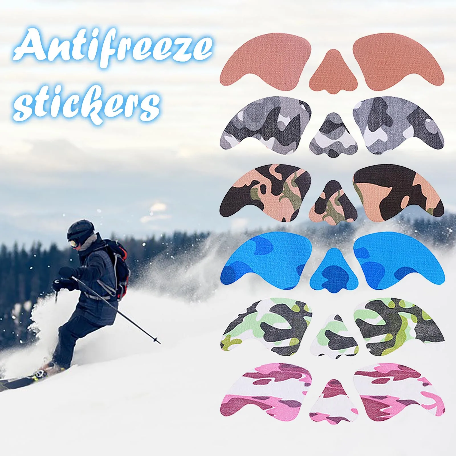 Sporting Outdoor Sportings Antifreeze Face Sticker Winter Ski Skate Facial Windp - £23.89 GBP