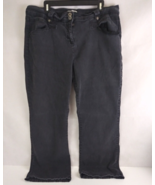 Vintage Route 66 Double Button Midnight Black Bootcut Jeans Plus Size 20W - $365.81 MXN
