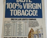 1978 L&amp;M Lights Cigarette Vintage Print Ad Advertisement pa10 - £3.95 GBP