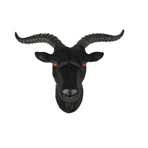 16 Inch Resin Black Baphomet Bust Wall Hanging Art Sculpture Home Decor - £43.50 GBP