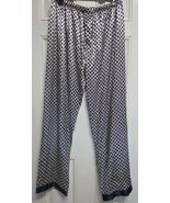Mens 4XL Silk Pajama Pants Blue Squared - $19.31