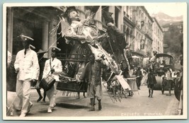 RPPC Funeral Procession Street View Hong Kong China UNP 1920s K Ltd Postcard G14 - £99.65 GBP