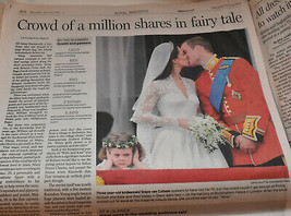 Royal Wedding Prince William Kate Middleton April 30 2011 Pictures News Articles - £8.00 GBP