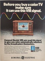 1977 Print Ad GE General Electric VIR Controlled Cover TV Sets Television - £15.62 GBP