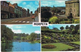 United Kingdom UK Postcard Morpeth Multi View Bridge St Clock Tower Courthouse - £1.68 GBP
