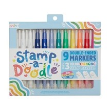 Ooly Stamp A Doodle Double Ended Markers Set of 12 With 9 Colors - £20.24 GBP