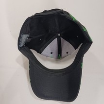 Parquet Marijuana Leaf Men's Back Strap Black Cotton Blend Baseball Cap Hat image 7