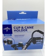 Medline Mobility Walker Cup &amp; Cane Holder Attach To Wheelchair Rollators... - €11,65 EUR