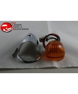 Guide Style Headlight Chrome LED Turn Signal Marker Light Housing Amber ... - £31.99 GBP