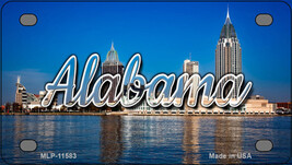 Alabama City Skyline Novelty Mini Metal License Plate Tag - $14.95
