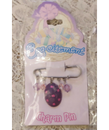 Cute Purple Easter Egg Charm Pin or Brooch NEW Free Shipping - £6.86 GBP
