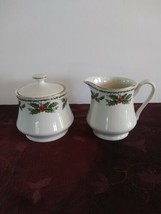 Centurion Collection &quot;Holly Lane&quot; Dinnerware Creamer &amp; Sugar Bowl Set China - £18.98 GBP