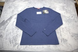 Dickies Shirt Mens L Blue Long Sleeve Crew Neck Medical Uniform Fashion Tee - $18.79