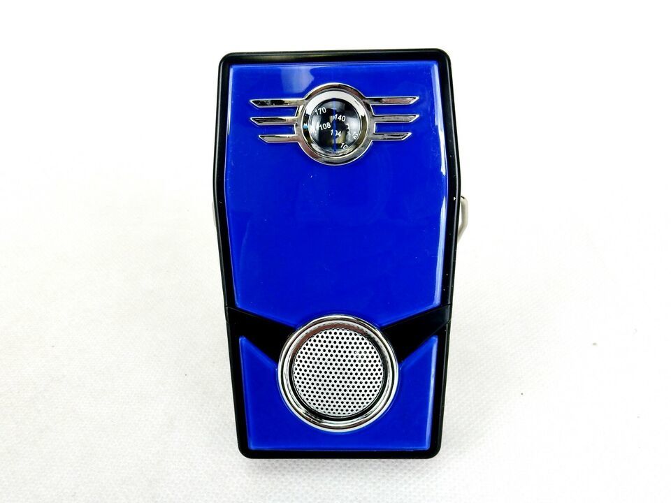 Retro Style AM/FM Transistor Pocket Radio, Antenna Stand, Earphone Jack, #PM28 - $12.69