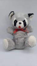 Vintage Large-Sized Raccoon w/ Red Bow Wego Toys - CLEAN/RARE - £71.00 GBP