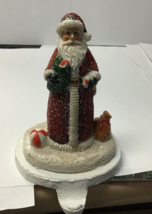 Transpac stocking holder hanger Santa Claus as is x5663B - $340.99 MXN