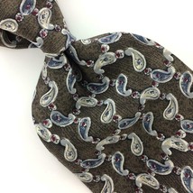 DON LOPER USA TIE PAISLEY GREY BEIGE Silk Necktie Mens Ties I13-268 - £12.41 GBP