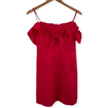 Lush Pink Ruffle Off Shoulder Dress Medium - £10.26 GBP