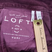 Ann Taylor LOFT Curvy Skinny Women's Red Corduroy Mid-Rise Pants Size 4 (27×30) image 3
