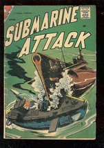 SUBMARINE ATTACK #13 1958-CHARLTON WAR COMICS-WW II G/VG - £29.67 GBP