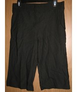 Womens 1XL Time And A Half Black Business Casual Cropped Short Pants Capris - $13.86