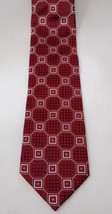 Donald J Trump Necktie Tie Signature Collection Red Geometric 100% Silk ... - $24.25