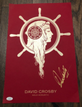 David Crosby Signed Solo Acoustic Art (CSNY/Stills Nash Young) 11x18 Poster JSA - £473.68 GBP