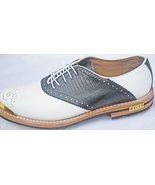 50% discount  Roma Black Lizard Saddle  Leather Gold Toe Golf Shoes By V... - $225.00