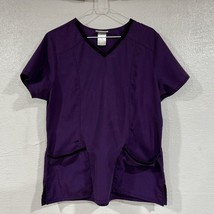 Scrubstar Scrub Top Maroon V Neck Size Medium Purple - $8.91